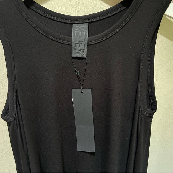 Kedem Sasson ~new ~ Hi Lo Black Tunic A-Line Tank in size 0 (US up to size 10) - Picture 2 of 9